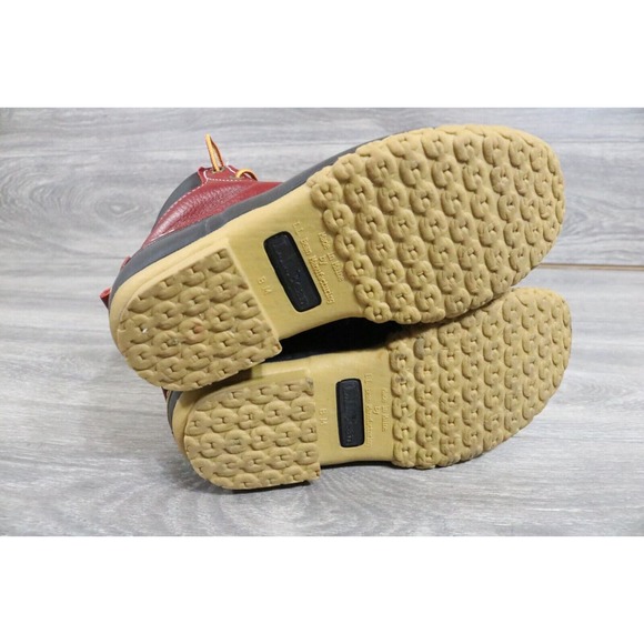 SIZE 6m Womens LL Bean Boots 6" Red Burgundy Duck Boots Limited Edition - Picture 8 of 9